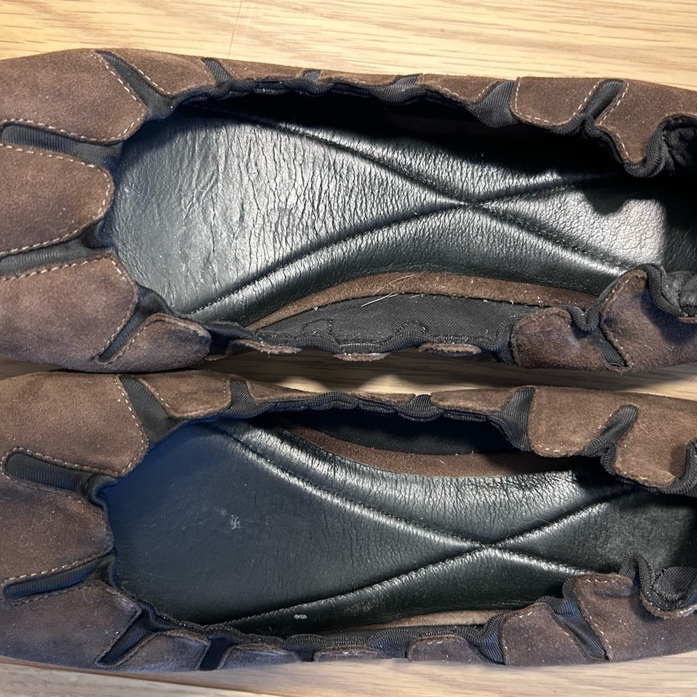 AERIN by AERIN Lauder Brown Suede Ballet Flats - Picture 3 of 5